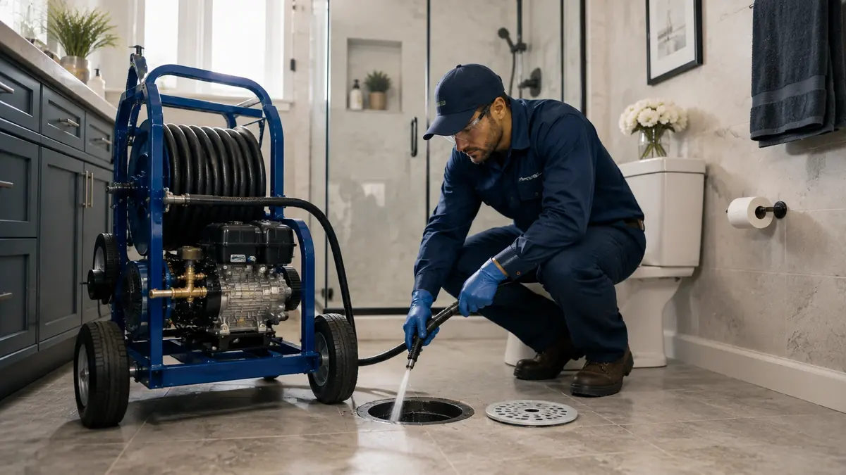 Bathroom Drain Hydro Jetting in Monterey Park