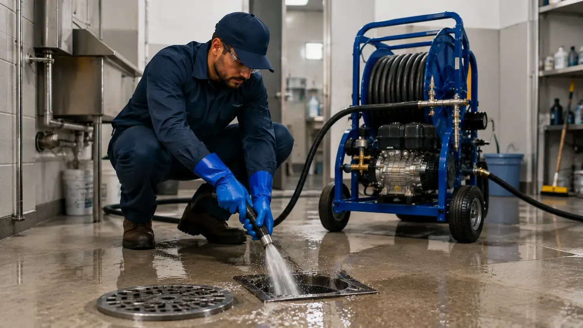 Floor Drain Hydro Jet Cleaning in Monterey Park