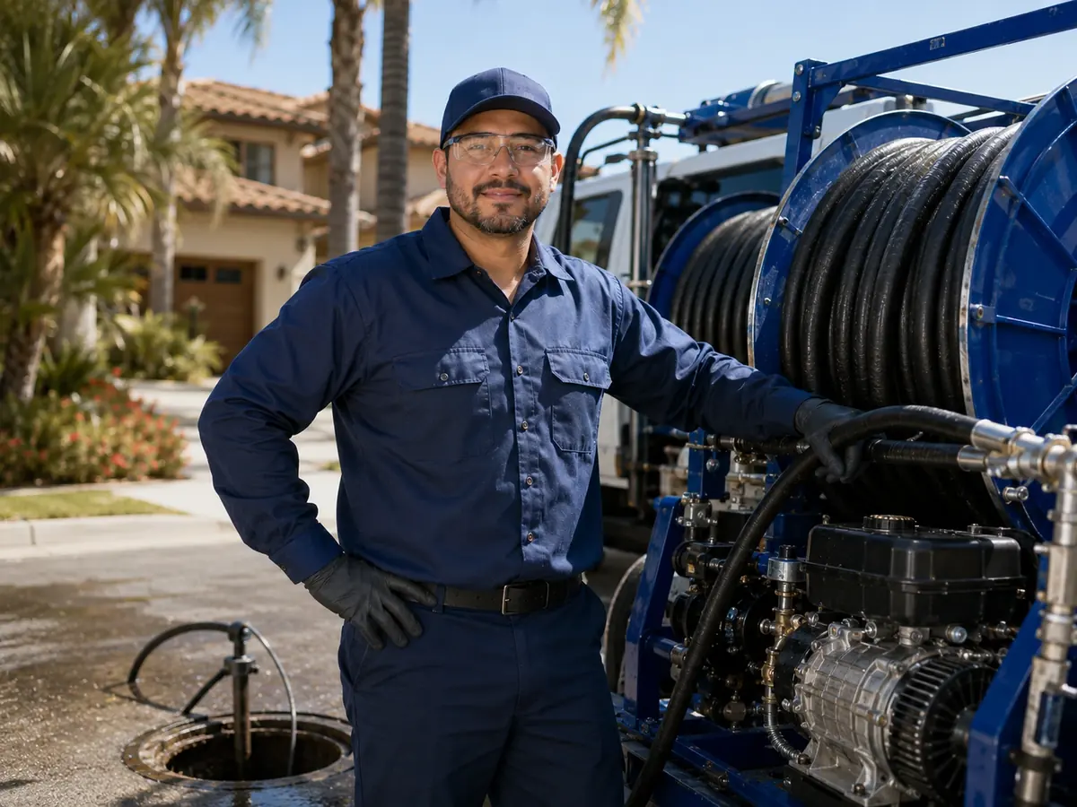 Hydro jet sewer cleaning in Monterey Park