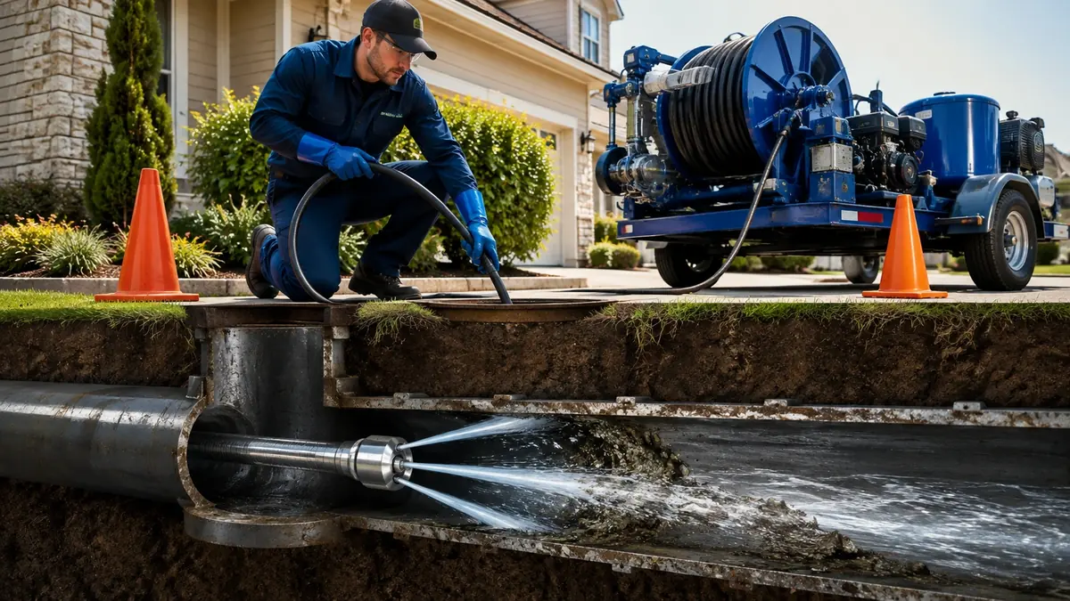 Main Sewer Line Hydro Jet Cleaning in Monterey Park